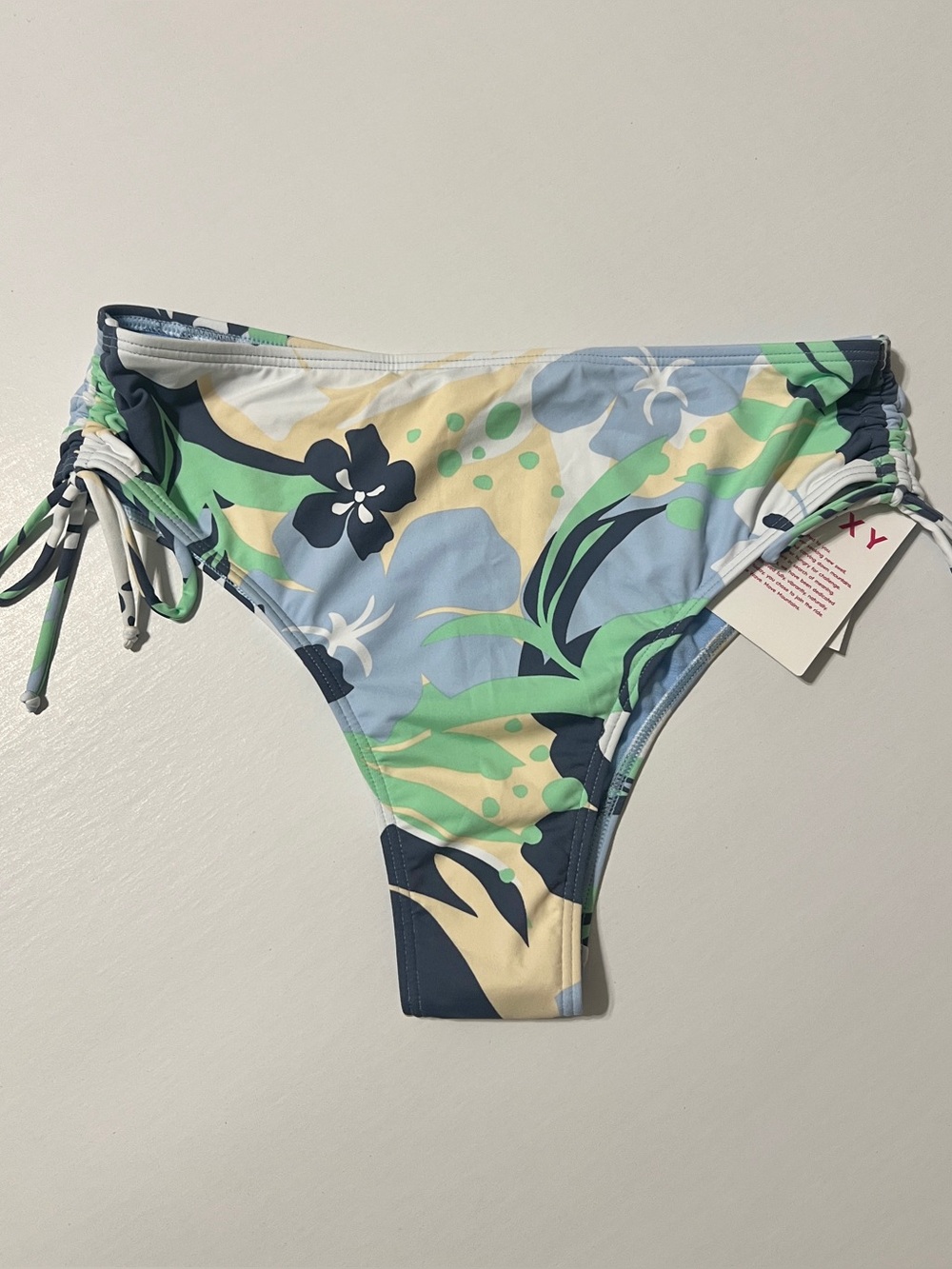 Roxy Printed Beach Moderate Side-Tie Bikini Bottom - Vintage Indigo Archive